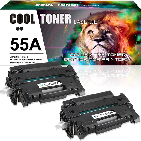 Compatible Toner Cartridge Replacement for HP 55A CE255A 55 255 A (Bla – Toner